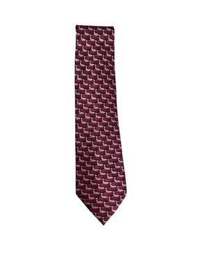 The Nature Conservancy Humpback Whale Burgundy Red Vintage 100%‎ Silk Neck Tie